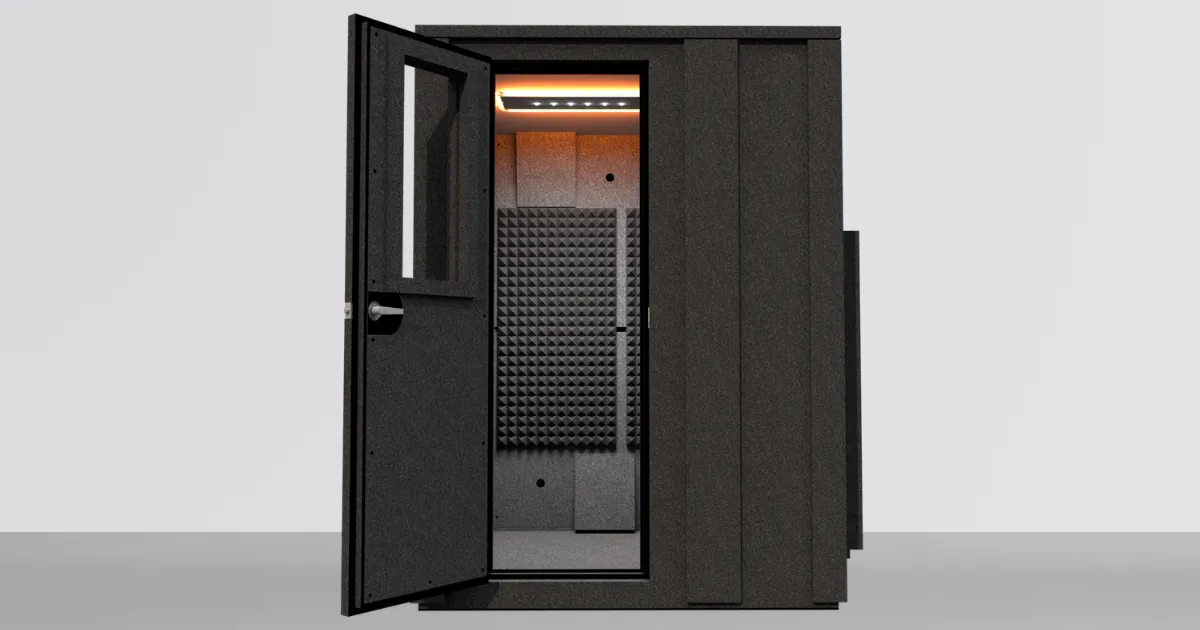 MDL 6060 E - 5' x 5' Double-Wall Isolation Booth | WhisperRoom®